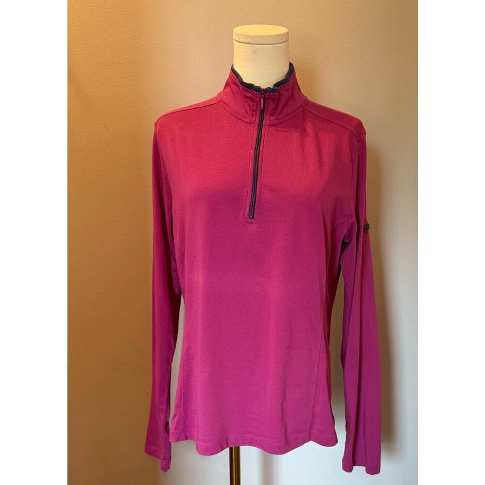 Horny Toad Womens Pull over Jacket Large T9 Tipped Zip